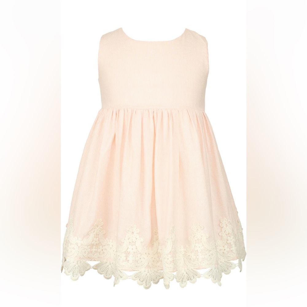 Popatu
Stripe Lace Trim Dress